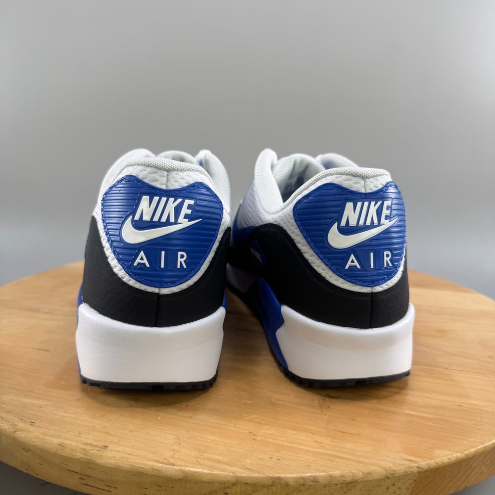Nike Air Max 90 Golf Mens Size 14 Shoes White Royal Blue Spikeless DX5999-141 - Picture 4 of 9